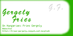 gergely fries business card